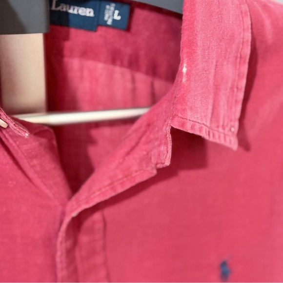 2/$20  Ralph Lauren Men's Casual Button Down linin Deep Red - Picture 5 of 5
